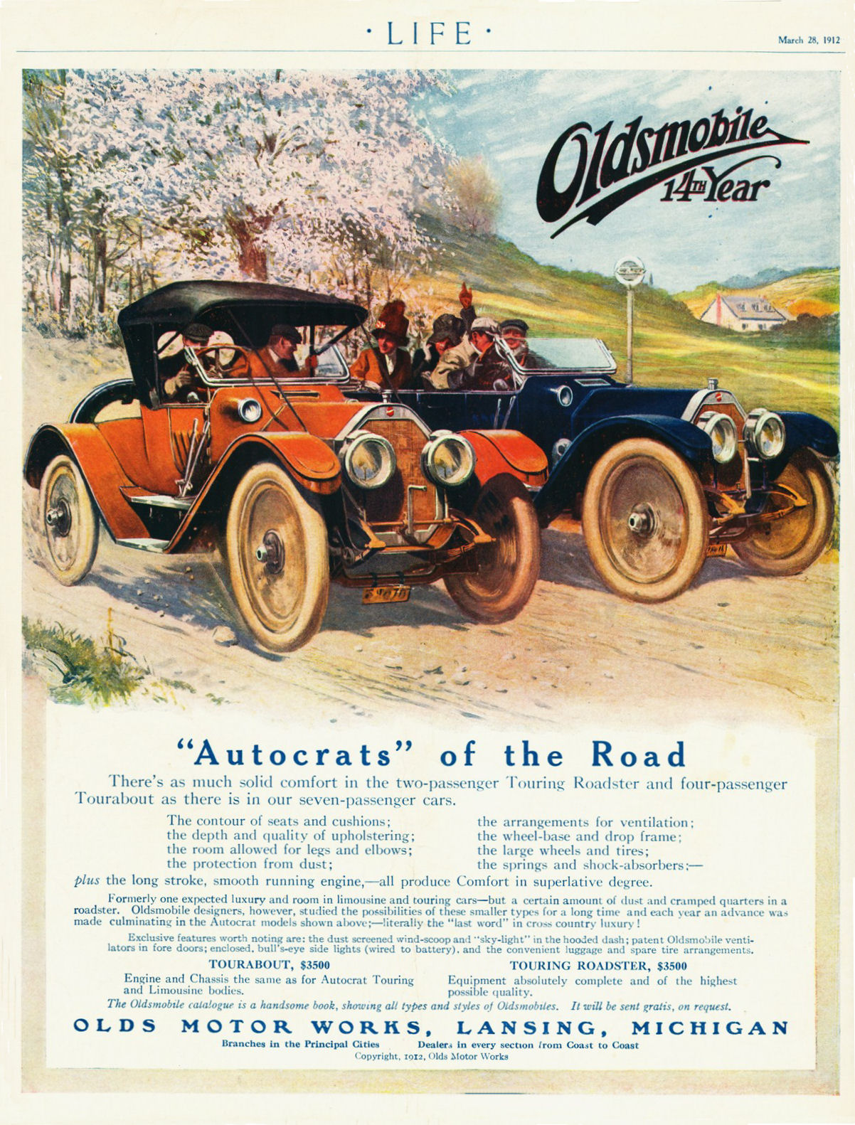 1912 Oldsmobile Auto Advertising
